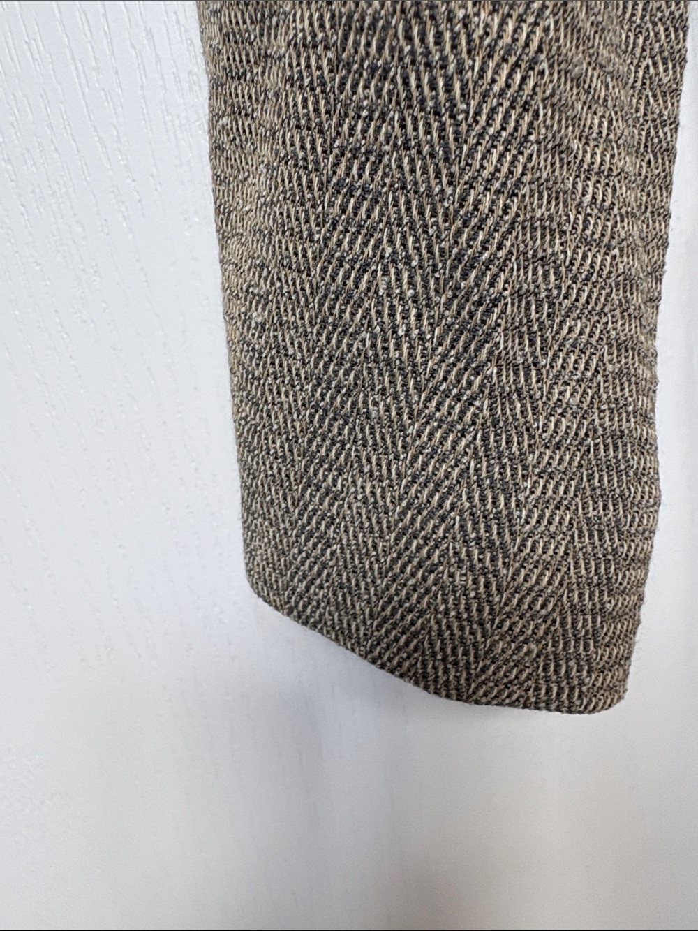 Rena Rowan Women's Taupe Herringbone Blazer Jacket - Picture 11 of 14